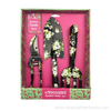 3 piezas caja expositora con estampado floral herramientas de jard&iacute;n